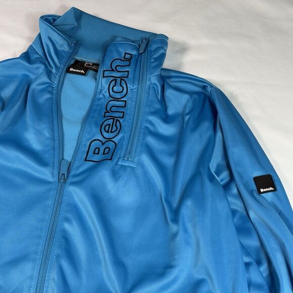 Bench Blue Men Large Athletic Zip Up Jacket Streetwear Sweatshirt EUC - Picture 2 of 7